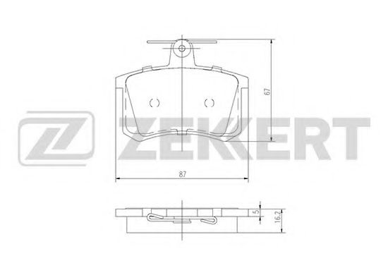 Комплект тормозных колодок, дисковый тормоз BS-1096 ZEKKERT