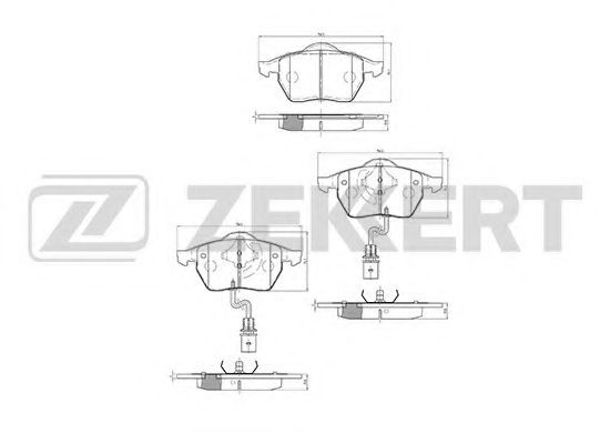 Комплект тормозных колодок, дисковый тормоз BS-1131 ZEKKERT