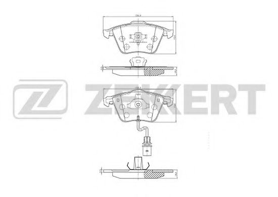 Комплект тормозных колодок, дисковый тормоз BS-1173 ZEKKERT