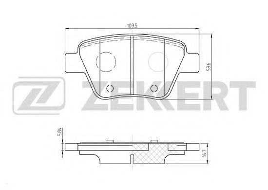 Комплект тормозных колодок, дисковый тормоз BS-1185 ZEKKERT