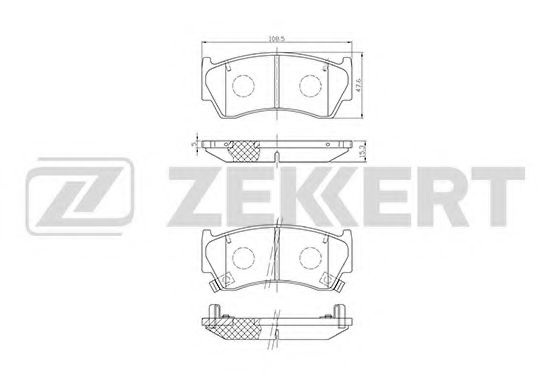 Комплект тормозных колодок, дисковый тормоз BS-1217 ZEKKERT