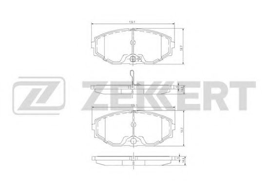 Комплект тормозных колодок, дисковый тормоз BS-1220 ZEKKERT