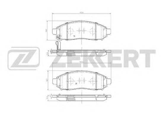 Комплект тормозных колодок, дисковый тормоз BS-1226 ZEKKERT