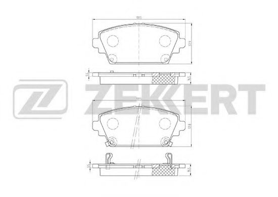 Комплект тормозных колодок, дисковый тормоз BS-1735 ZEKKERT
