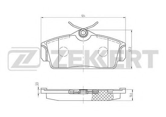 Комплект тормозных колодок, дисковый тормоз BS-2313 ZEKKERT