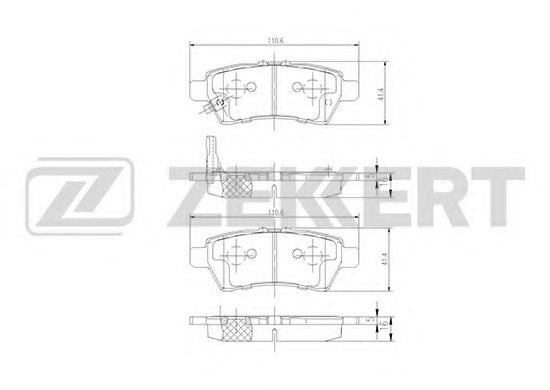 Комплект тормозных колодок, дисковый тормоз BS-2333 ZEKKERT