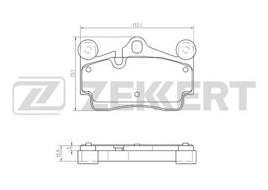 Комплект тормозных колодок, дисковый тормоз BS-2834 ZEKKERT