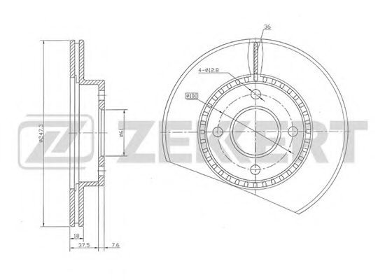 Тормозной диск BS-5227 ZEKKERT
