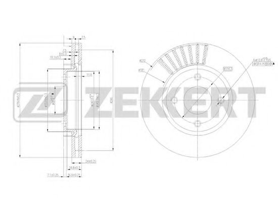 Тормозной диск BS-5259 ZEKKERT