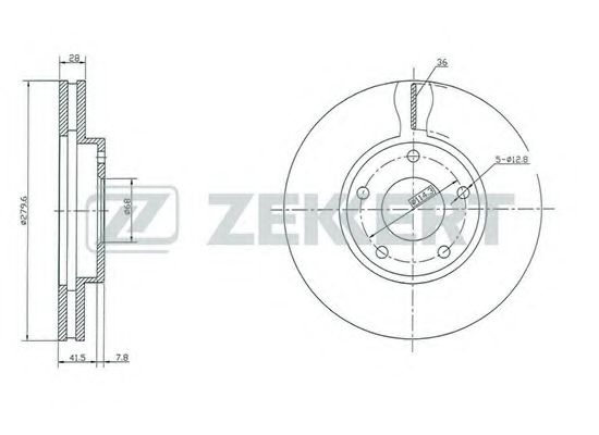 Тормозной диск BS-5325 ZEKKERT