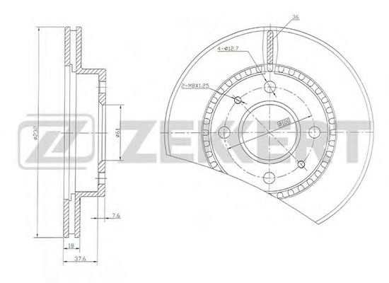 Тормозной диск BS-5799 ZEKKERT