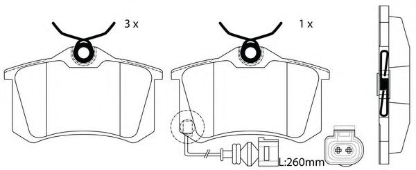 Комплект тормозных колодок, дисковый тормоз FP3260E FIT