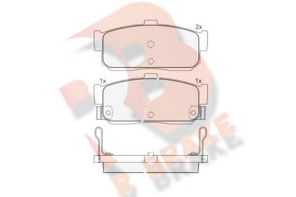 Комплект тормозных колодок, дисковый тормоз RB0915 R BRAKE