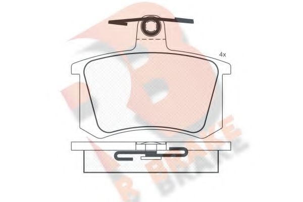 Комплект тормозных колодок, дисковый тормоз RB0784 R BRAKE