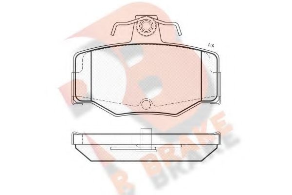 Комплект тормозных колодок, дисковый тормоз RB0804 R BRAKE