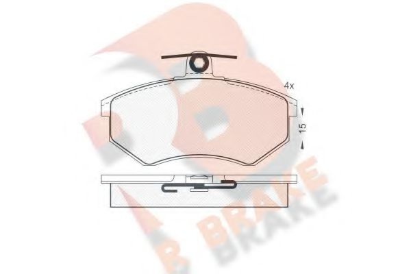 Комплект тормозных колодок, дисковый тормоз RB0835 R BRAKE