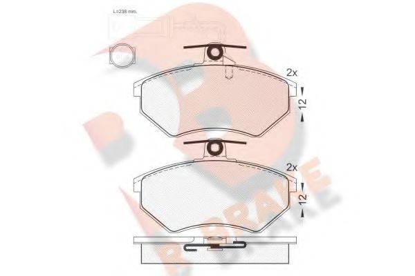 Комплект тормозных колодок, дисковый тормоз RB0987 R BRAKE