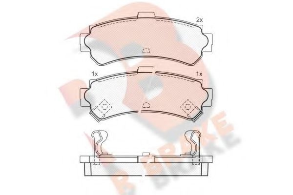 Комплект тормозных колодок, дисковый тормоз RB1095 R BRAKE