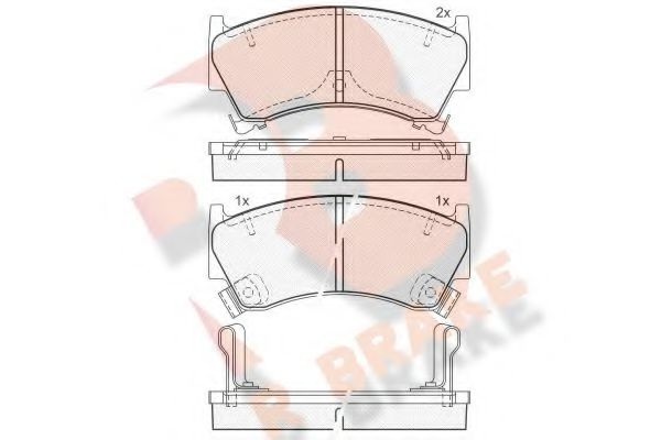 Комплект тормозных колодок, дисковый тормоз RB1153 R BRAKE
