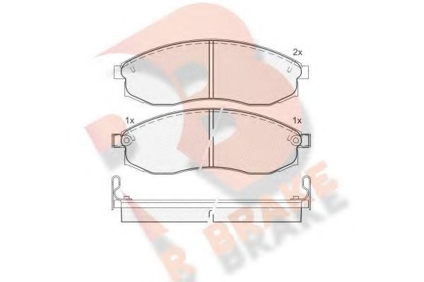 Комплект тормозных колодок, дисковый тормоз RB1179 R BRAKE