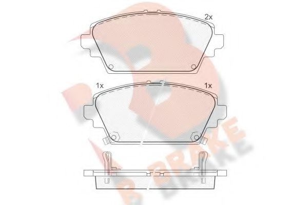 Комплект тормозных колодок, дисковый тормоз RB1286 R BRAKE
