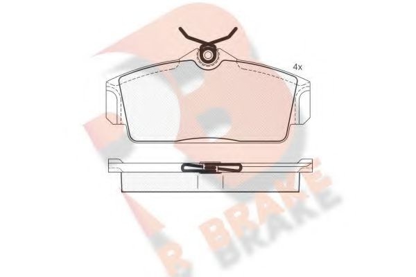 Комплект тормозных колодок, дисковый тормоз RB1290 R BRAKE