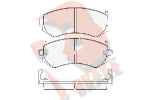 Комплект тормозных колодок, дисковый тормоз RB1300 R BRAKE