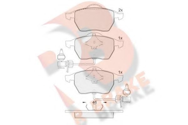 Комплект тормозных колодок, дисковый тормоз RB1362 R BRAKE