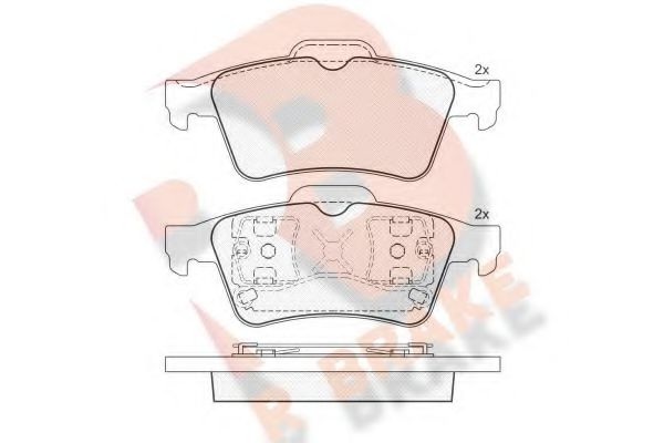 Комплект тормозных колодок, дисковый тормоз RB1433 R BRAKE