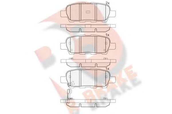 Комплект тормозных колодок, дисковый тормоз RB1509 R BRAKE