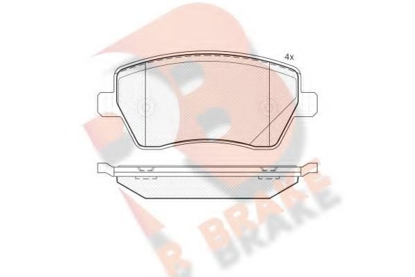 Комплект тормозных колодок, дисковый тормоз RB1534 R BRAKE