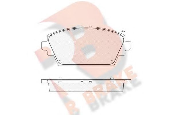 Комплект тормозных колодок, дисковый тормоз RB1581 R BRAKE