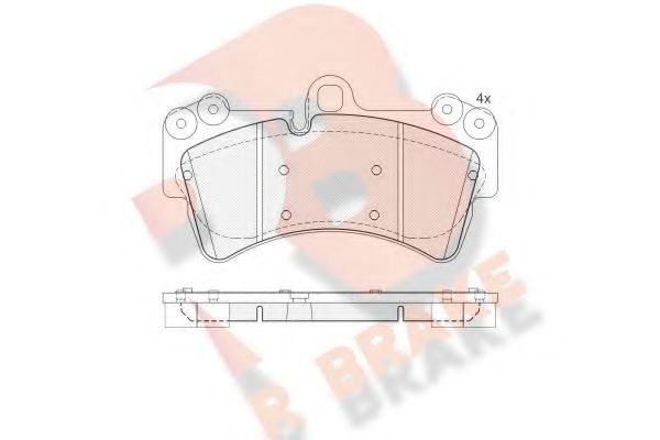 Комплект тормозных колодок, дисковый тормоз RB1595 R BRAKE