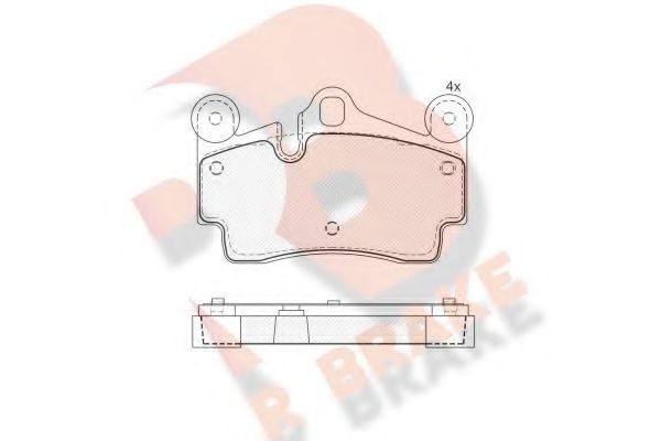 Комплект тормозных колодок, дисковый тормоз RB1611 R BRAKE