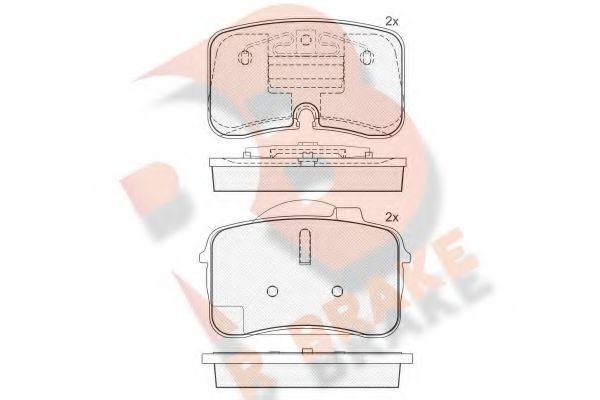 Комплект тормозных колодок, дисковый тормоз RB1626 R BRAKE