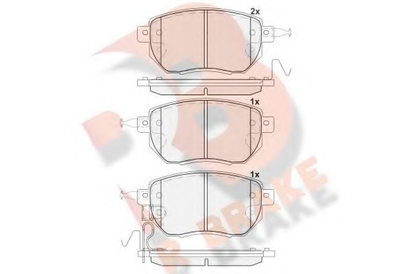 Комплект тормозных колодок, дисковый тормоз RB1696 R BRAKE