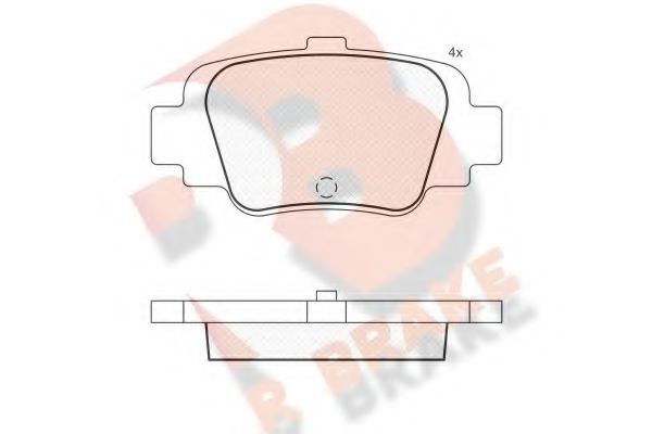 Комплект тормозных колодок, дисковый тормоз RB1840 R BRAKE