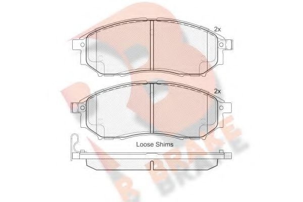 Комплект тормозных колодок, дисковый тормоз RB1876 R BRAKE