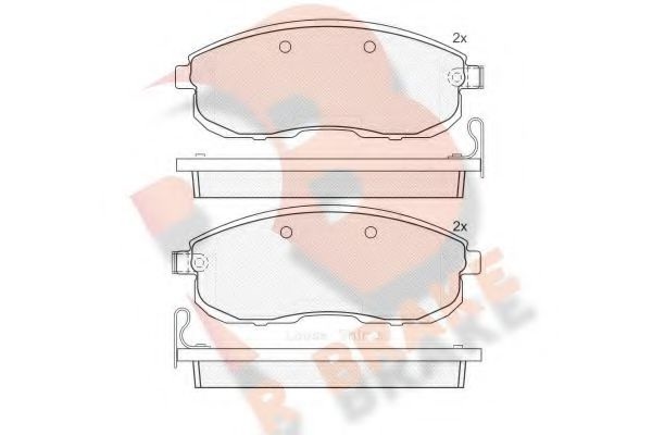 Комплект тормозных колодок, дисковый тормоз RB1882 R BRAKE