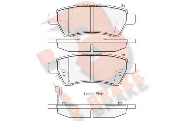 Комплект тормозных колодок, дисковый тормоз RB1934 R BRAKE