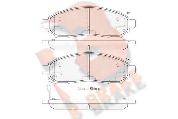 Комплект тормозных колодок, дисковый тормоз RB2003 R BRAKE