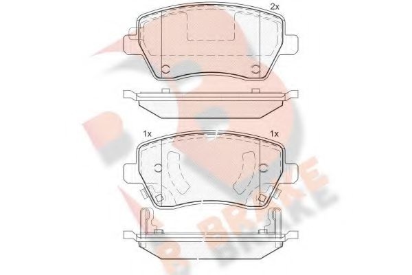 Комплект тормозных колодок, дисковый тормоз RB2019 R BRAKE