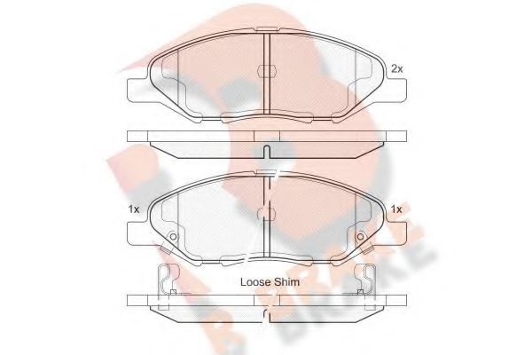 Комплект тормозных колодок, дисковый тормоз RB2074 R BRAKE