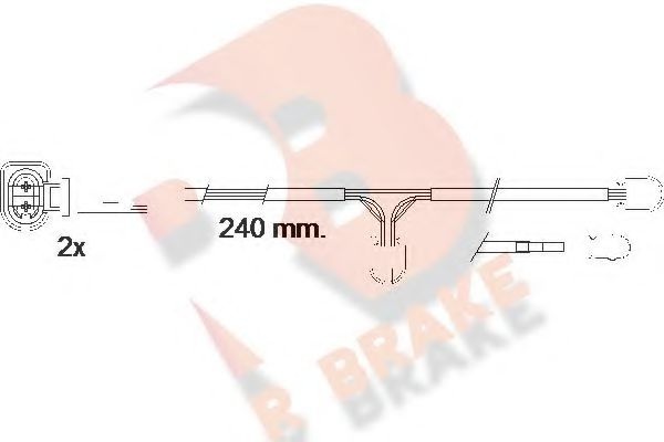 Сигнализатор, износ тормозных колодок 610546RB R BRAKE