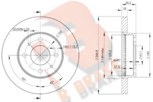 Тормозной диск 78RBD20602 R BRAKE